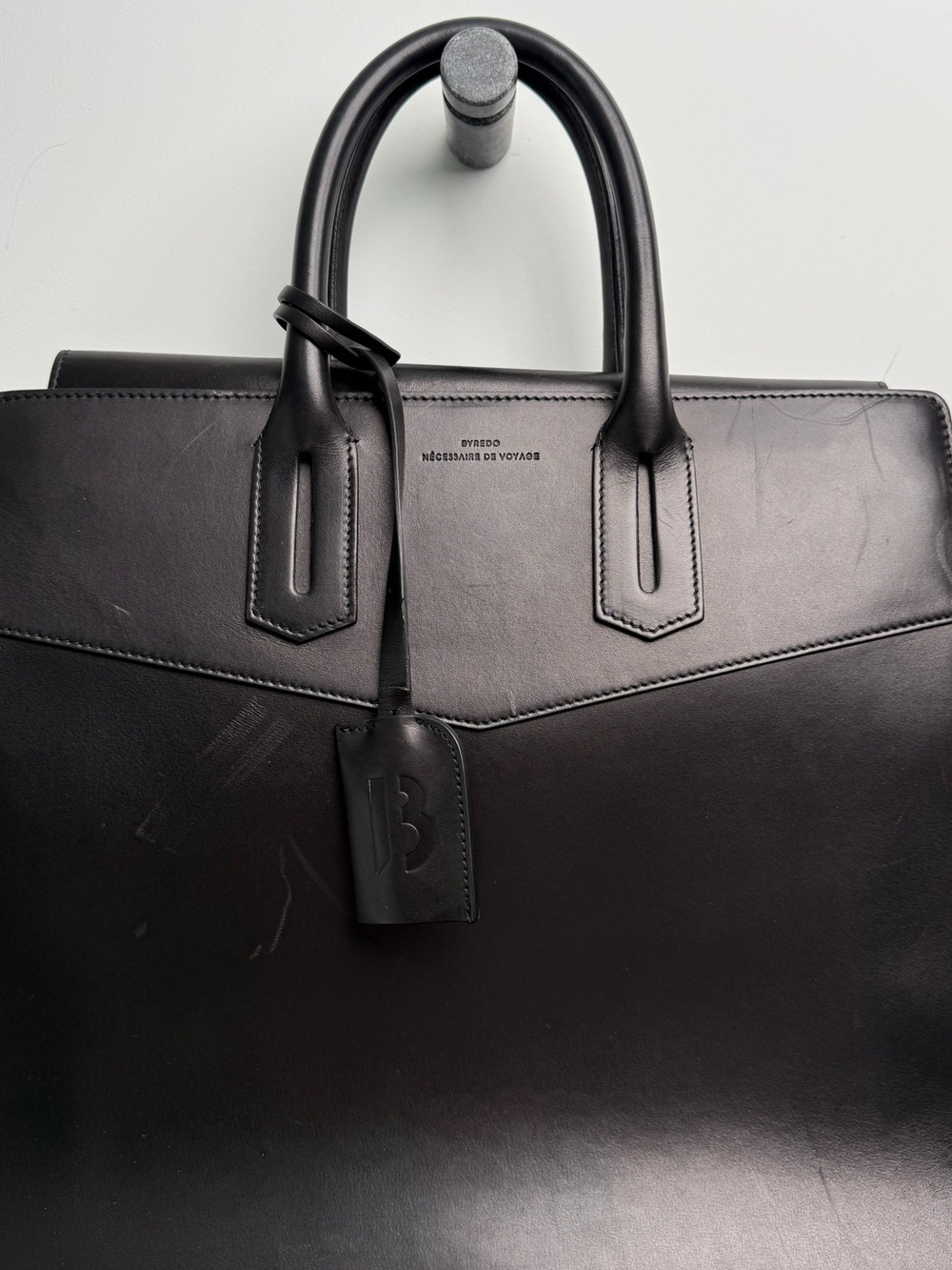 $1.6k Byredo Nécessaire de Voyage Leather Tote Bag Large Black Italy Rare - Picture 4 of 15